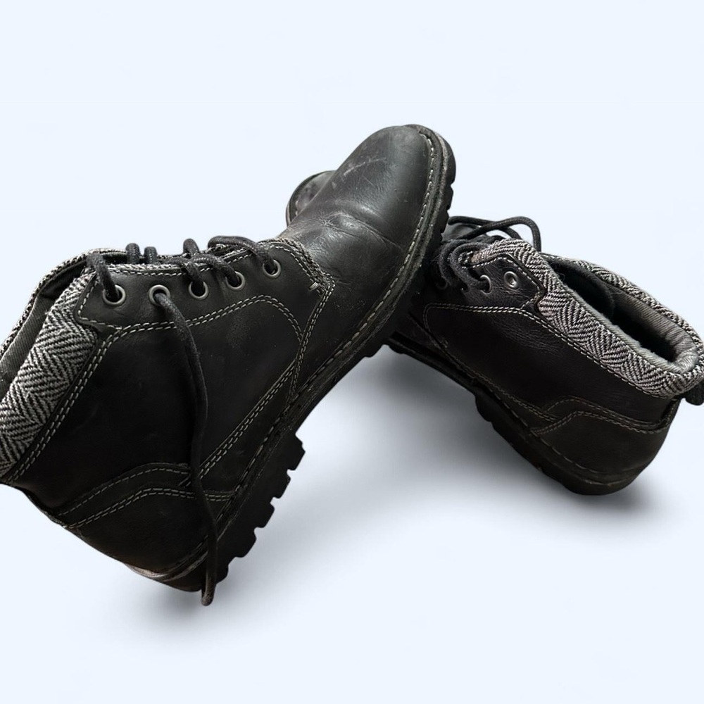 Steve Madden Men’s Size 10 Black Leather Lace Up Neptoon Combat Boots - Picture 1 of 6